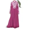 Ethnische Kleidung Muslim Abayas Dubai Luxus Farbe Spitze Nähte Große Größe Lose Islamische Kleider Afrika Party Elegante Eress Frauen