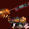 Kitchen Stainless Steel Thermometer Fridge Magnets Hangable Bottle Opener Digital Cooking Food Probe LED Portable and foldable Electronic Household Temperature