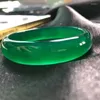 Bangle naturlig grön agatarmband kvinnlig stil jade färgfrö chalcedon engagemang gåva