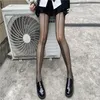 Kvinnors strumpor svart sexig sömlös ren strumpbyxor designer kropp strumpa mode nylon sommar gotiska underkläder fisknät tights uttag