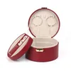 Jewelry Pouches PU Leather Box Red Removable Ring Earring Storage Necklace Pendant Wholesale