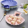 Płyty japoński w stylu ceramiczny płyt pierogu z octem naczynie porcelanowy uroczy deser deser kreatywny sałatka z przekąskami