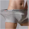 Underbyxor modal andningsbara underkläder boxare under trosor män mesh knickers trosor pojke shorts underkläder herr kläder droppe dhuon