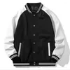 Мужские куртки gmiixder Unisex Baseball Jacket 2023 Весна осенью корейская уличная одежда бомбардировщика мужчина с длинным рукавом.