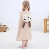 Serviette Mignon Dessin Animé Bébé Polyester Bain Enfants Doux Absorbant Plage S Robe À Capuche