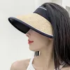 Новые 23ss Womens Wide Brim Sats Summer Srate Sun Hat шляпа женская мода бренда корейская версия твердый цвет простой пустые женские шляпы женской леди