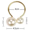 Towel Rings 6 PC Elegant Pearls Napkin Gold Christening Bangle Metal Holder Wedding Gift Bridal Shower Decor Party Supplie 230616