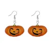 Boucles d'oreilles pendantes 2023 Halloween sourire citrouille grande longue goutte boucle d'oreille mode nouveauté bijoux pour femmes fille adolescents cadeau en gros