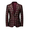 Men's Suits Blazers Brand Men Blazer Personality Wild Men's Suit Jacket High Quality Fashion Plaid Print Slim Fit Warm Blazer Coat Male 5XL 6XL 230616