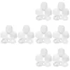 Hooks 8 Sets Round Toilet Seat Cover Screw Decorative Bolt Covers Floor Plastic Universal Caps White Abs
