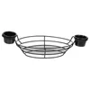 Dinnerware Sets Fryer Basket Stainless Steel Chip Fried Chicken Display Stand 21.5x15cm Storage Frying Black Kitchen Supplies