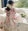 Robes de fille détail bébé filles adolescente dos arc robe princesse enfants robe de soirée douce 4-9 T 230615