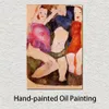 Абстрактная пейзаж холст -искусство Три девочки Эгон Шиле картинка масляной картины
