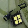 Nuova mini torcia portatile a LED per portachiavi, torcia da lavoro ricaricabile USB con cavatappi, lampada da pesca per campeggio all'aperto impermeabile
