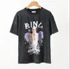 2023SS Summer AB Fashion Brand Women Designer Tees Bings Fashion Illustrationer Bomullsutskrift T-shirt Rund hals T-shirt Löst tvättade kvinnors toppar Tees