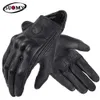 Five Fingers Gloves Suomy Vinatge Goatskin Motorcycle Gloves Summer Men Brown Retro Leather Motorbike Motocross Glove Lady Motorcyclist Guantes 230615