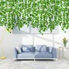 Decorative Flowers Vines For Bedroom Artificial Plants Hanging Plant Silk Leaf Aesthetic Home Party Garden Wall Room Decor