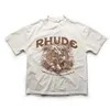 T-shirts pour hommes Top artisanat Rhudes Créateur de mode d'été Plafond Rhude Collection Manches courtes Lettre d'été Imprimer High Street Casual Loose Couple Tshirt Hommes