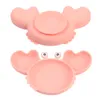 Cups Dishes Utensils 9Pcs Baby Silicone Non-Slip Suction Bowl Plate Spoon Waterproof Bib Cup Set Baby Crab Dishes Food Feeding Bowl for Kids BPA Free 230615