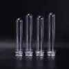 Tube en plastique transparent vide de 40 ml Bouteille de tube à essai en plastique pour animaux de compagnie utilisée comme masque facial Bonbons Récipient de câble de téléphone avec capuchon en aluminium Pkcte