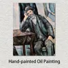 Impressionnisme Paul Cezanne Peinture À La Main Toile Art Homme Fumant Une Pipe Paysage Mur Décor Moderne