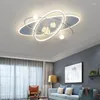 Ljuskronor nordiska ringar LED -ljuskronor för vardagsrummet Hemhus modern belysning inomhus taklampor Gipsophila grå