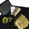 Działalność gier na świeżym powietrzu Deluxe Gold Foil Tarot Brand 12 * 7 cm Stamping PVC Wodoodporny i odporny na zużycie zestaw pudełka prezentowego Karta gry planszowej 230615