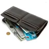 Brieftaschen Echtes Leder Männer Lange Geld Geldbörse Männlich Kupplungen Echte Reißverschluss Brieftasche Business Unisex Münze Telefon Handgelenk Tasche