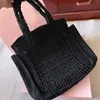 Designer Beach Bag Summer Straw Bag Women Shoulder Bags Weave Tote Bags Vertical Shopping Bags Fabric Handbag Totes Hollow Out Handbags Large Capacity Handbag Pouch