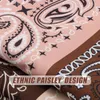 Camicie casual da uomo 2023 Streetwear Mens Ethnic Paisley Print Patchwork Camicia a maniche corte e pantaloncini Set Abiti estivi preppy di moda