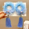 Accesorios para el cabello Multi-color Butterfly Tassel Scrunchies Girl Cute Bands Bun Ponytail Holder Tie para niñas