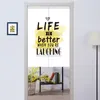 Curtain Nordic Music Notes Door Simple Lines Bedroom Living Room Partition Kitchen Bathroom HalfCurtain Hanging Noren 230615