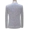 Erkek Suit Blazers Renkli Glitter Sequin Smokin Blazer Erkekler Lüks Marka Erkekleri Şal Yaka Elbise Takım elbise Ceket Düğün Partisi Sahne Blazer Kostüm 230616