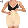 Contrôle du ventre shapers dentelle fermeture éclair Fajas bbl haute compression manchette ventre formateur bout à bout arraché corps shaper pour femmes