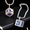 Naszyjniki wisiorek po projekcji Naszyjnik spersonalizowany kwadrat z niestandardowym obrazem Unikalna biżuteria dla wszystkich OCNS Drop Reliody Wiselants Dhbpz