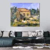 Impressionistische Leinwandkunst, verlassenes Haus in der Nähe von Aix-en-Provence, Paul Cezanne, Ölgemälde, handgefertigte Landschaft, moderne Schlafzimmerdekoration