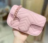 Designer-Umhängetasche, Umhängetasche, 18 cm, echtes Leder, Macaron-Farbe, Kalbsleder, Geldbörsen, Umhängetasche, klassische Kette, gesteppte Damen-Clutch-Handtaschen