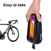 Panniers Bags Bicycle Bag Phone Holder Mount Bike Phone Support Case Handerbar Waterproof Frame Top Tube Mtb Bag Tools Accessories Wild Man 230616
