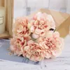 Dried Flowers New 5pcs a bunch of peony artificial flowers silk home decorations wedding bridal bouquets