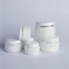 White PP Cosmetic Jar Hand Face Cream Plastic Jar 15g 30g 50g Cosmetic Sample Plastic Container with Inner Liner Cover Gkhuk