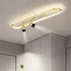 Lustres Nordic Led Allée Lustre Lumières Avec Projecteurs Pour Vestiaire Couloir Balcon Plafonniers Éclairage Intérieur Déco Luminaria