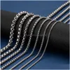 سلاسل الفولاذ المقاوم للصدأ Sier Necklace Netlace Jewelry للرجال والنساء الملحقات إسقاط تسليم القلادات المعلقات DHGID