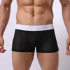 Caleçon Nylon maille sous-vêtements hommes hommes Lingerie de base Sexy Boxer Shorts Modal Boxershorts Hombre Cuecas solide