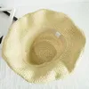 Chapeaux à large bord 2023 chapeau de soleil pour femmes été plage Fashiona Lafite paille voyage crème solaire multifonctionnel pliant