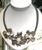 Chaînes 3 Fleurs Marron Bijoux Classiques Blanc Perle Naturelle À La Main Coquillage Pendentif Femmes Collier 45cm 18 ''