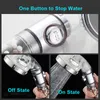 Other Faucets Showers Accs ZhangJi 3 Modes Adjustable High Pressure Shower Head Tourmaline Replaceable Filter SPA Water Saving Switch Button 230616