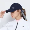 Snapbacks SWAN LOVE GOLF Vrouwelijke Zonnebrandcrème Caps Outdoor Sport Golf Zonneklep Cap Vrouwen AntiUV Ademende Hoed Baseball Hoeden met Strik 230615