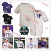 Durbin Feltman TCU 2023 CWS Baseball Jersey 19 Luken Baker 9 Conner Shepherd 5 Adam Ovideo 34 Trey Morris 17 Colton Parrish TCU Rogaty żaby koszulki na zamówienie