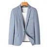 Mäns kostymer Sky Blue Black Navy Blazer Suit Men's Casual Professional Dress Solid Color Spring and Autumn Tops Jacket Men 1 Piece