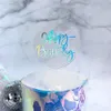 Andra evenemangsfestleveranser 10st Transparent Blank Roundheart Acrylic Cake Toppers Diy Wedding Birthday Party Cupcake Insert Card Cake Decorations Tools 230615